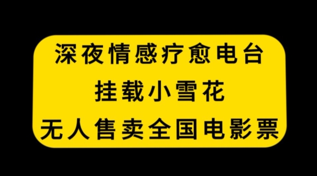 深夜情感疗愈电台，挂载小雪花，无人售卖全国电影票【揭秘】_泡桐学堂