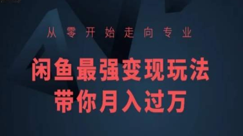 从零开始走向专业，闲鱼最强变现玩法带你月入过万_泡桐学堂