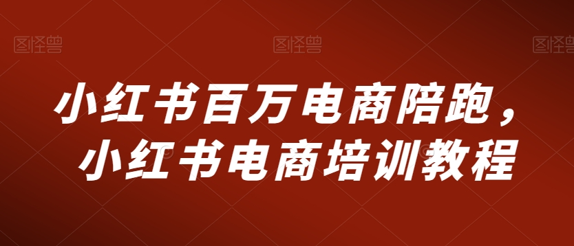 小红书百万电商陪跑，小红书电商培训教程_泡桐学堂