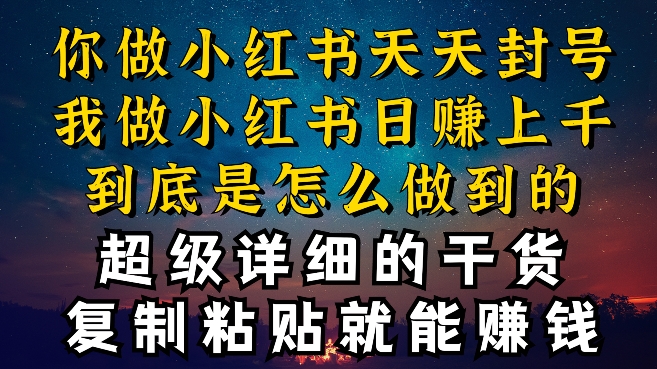 都知道小红书能引流私域变现，可为什么我能一天引流几十人变现上千，但你却频频封号违规被限流【揭秘】_泡桐学堂