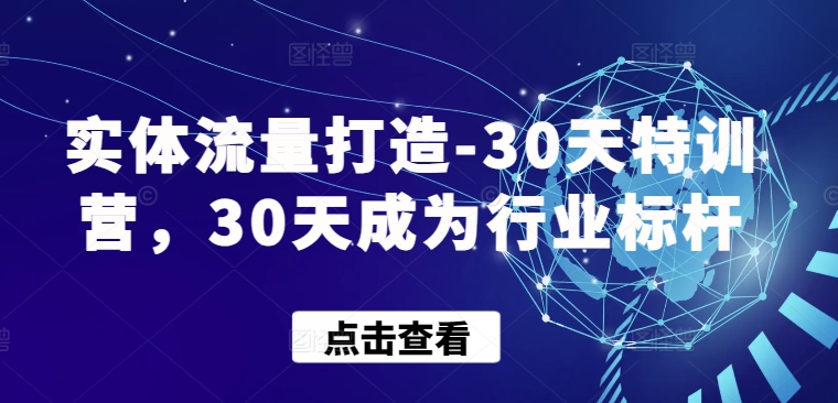 实体流量打造-30天特训营，30天成为行业标杆_泡桐学堂