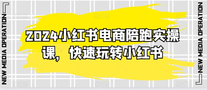 2024小红书电商陪跑实操课，快速玩转小红书，超过20节精细化课程_泡桐学堂