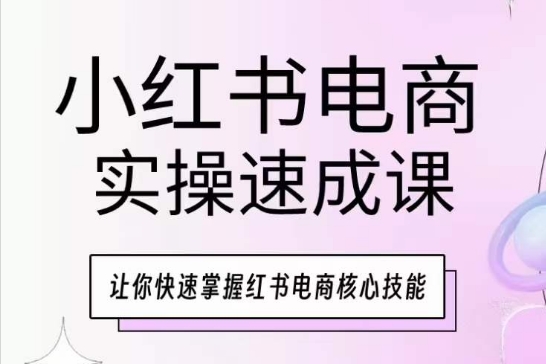 小红书电商实操速成课，让你快速掌握红书电商核心技能_泡桐学堂
