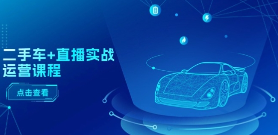 二手车+直播实战运营课程：直播推荐/短视频推荐/千川投放/直播全流程_泡桐学堂