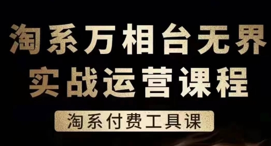 淘系万相台无界实战运营课，淘系付费工具课_泡桐学堂