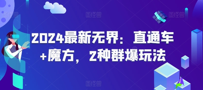 2024最新无界：直通车+魔方，2种群爆玩法_泡桐学堂