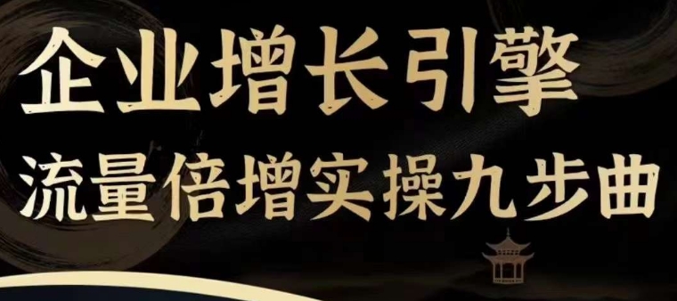 企业增长引擎流量倍增实操九步曲，一套课程帮你找到快速、简单、有效、可复制的获客+变现方式，_泡桐学堂