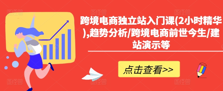 跨境电商独立站入门课(2小时精华),趋势分析/跨境电商前世今生/建站演示等_泡桐学堂