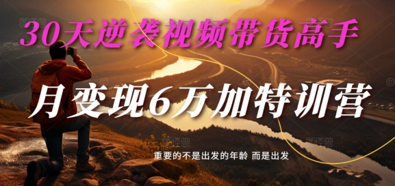 30天逆袭视频带货高手，单月变现6万加特训营-麦子甜_泡桐学堂