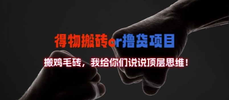 得物搬砖撸货项目?掰下数据，我给你们说说顶层思维【揭秘】_泡桐学堂