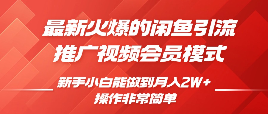 闲鱼引流推广影视会员，0成本就可以操作，新手小白月入过W+【揭秘】_泡桐学堂