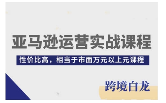 亚马逊运营实战课程，亚马逊从入门到精通，性价比高，相当于市面万元以上元课程_泡桐学堂