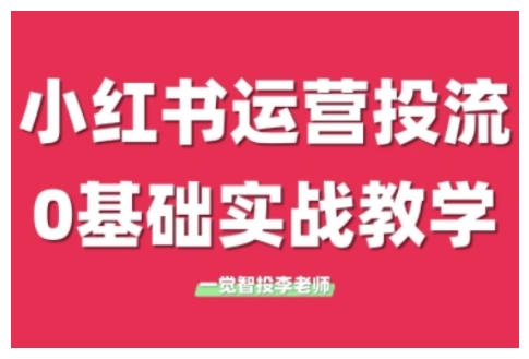 小红书运营投流，小红书广告投放从0到1的实战课，学完即可开始投放_泡桐学堂