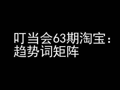 《淘宝天猫打爆班》原创高阶技术第63期，趋势词矩阵技术和玩法_泡桐学堂