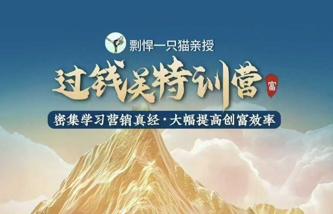 剽悍一只猫-过钱关特训营，学习营销真经 大幅度提高创富效率_泡桐学堂