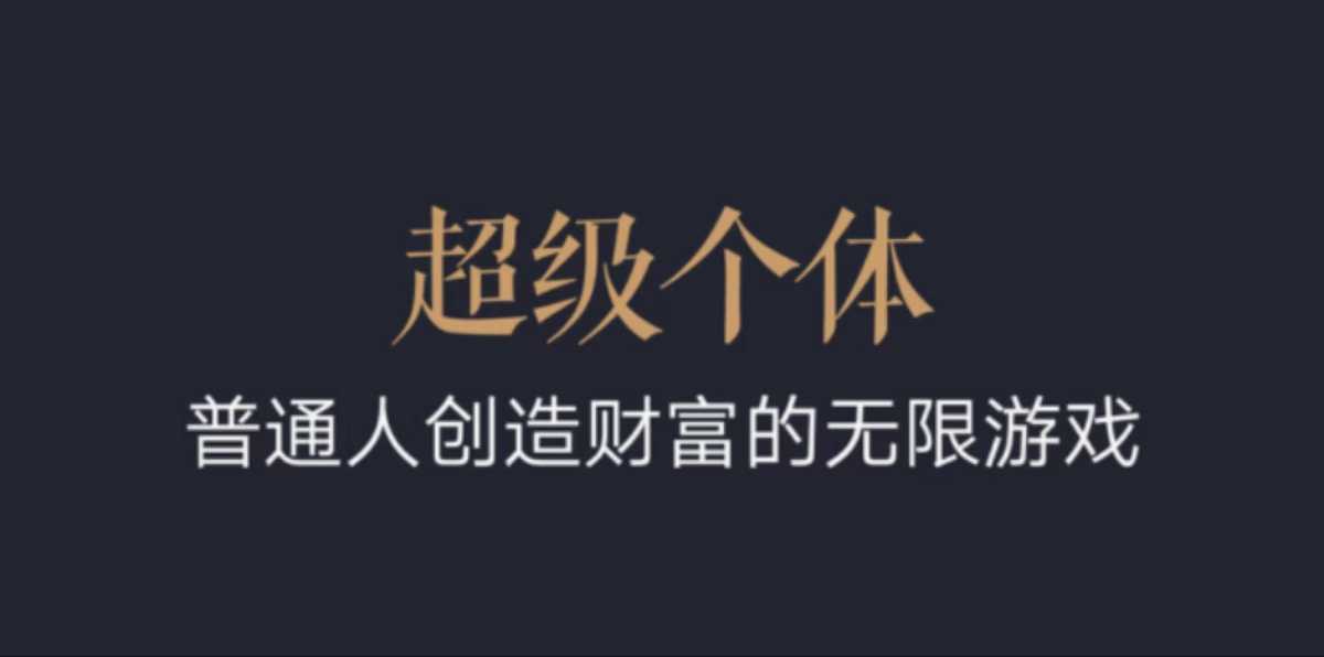 超级个体：2024-2025翻盘指南，普通人创造财富的无限游戏_泡桐学堂