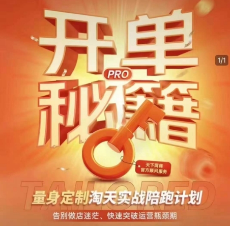 淘宝开单秘籍PRO，量身定制淘天实战陪跑计划，告别做店迷茫、快速突破运营瓶颈期_泡桐学堂