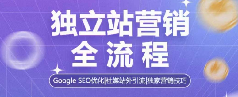 独立站营销全流程，Google SEO优化，社媒站外引流，独家营销技巧_泡桐学堂