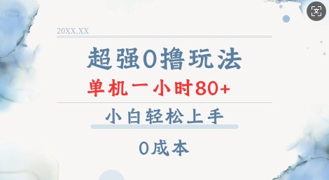 超强0撸玩法 录录数据 单机 一小时轻松80+ 小白轻松上手 简单0成本【仅揭秘】_泡桐学堂