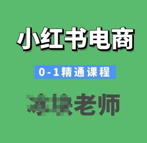 小红书电商0-1精通课程，小红书开店必学课程_泡桐学堂
