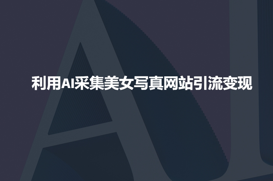 利用AI采集美女写真网站引流变现，引流嘎嘎的_泡桐学堂