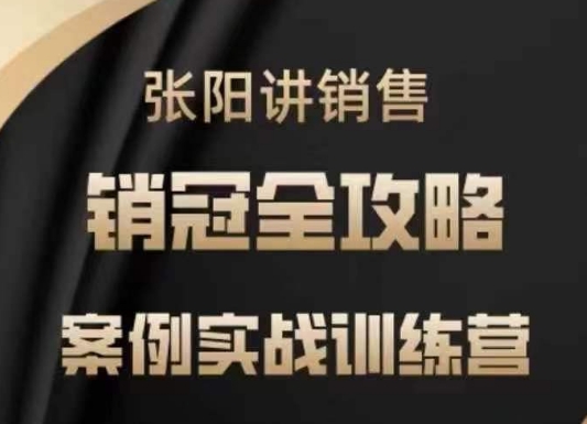 张阳讲销售实战训练营，​案例实战训练，销冠全攻略_泡桐学堂