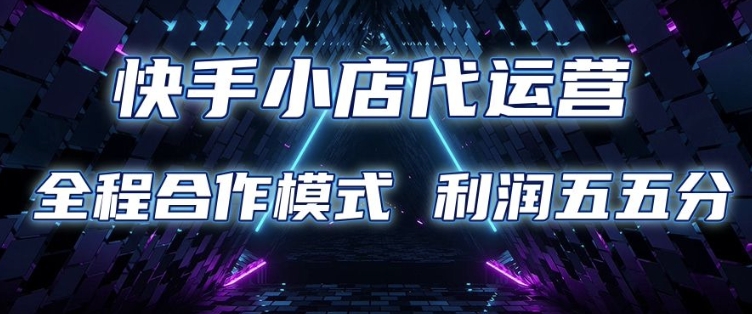 快手小店代运营 限时托管计划 合作模式 利润五五分成【揭秘】_泡桐学堂