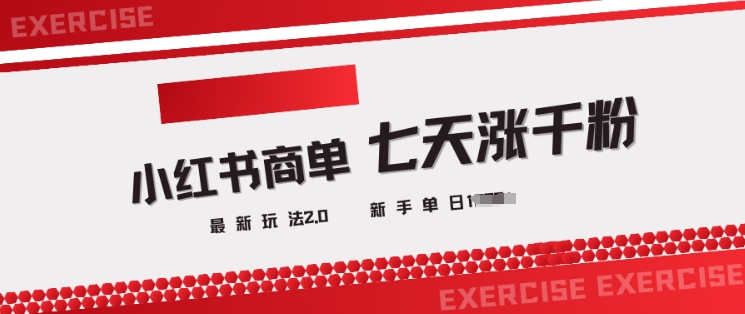 小红书商单2.0最新玩法，3天涨千粉单日变现多张_泡桐学堂