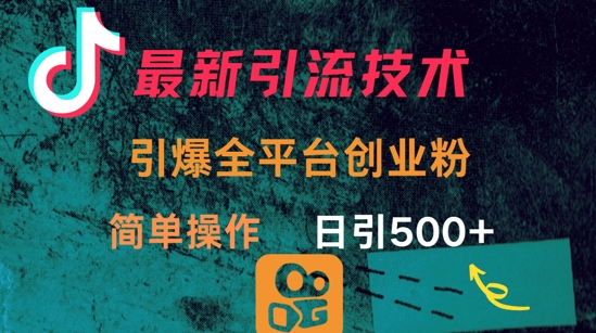 最新引流方法，引爆全平台的一个创业粉，简单操作日引300+_泡桐学堂