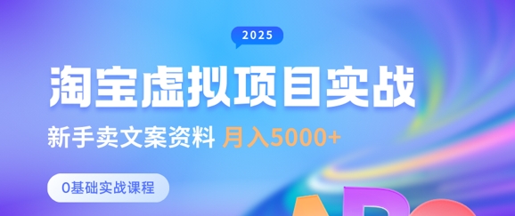 淘宝虚拟项目垂直玩法，新手卖文案资料，月入5k+_泡桐学堂