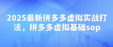 2025最新拼多多虚拟实战打法，拼多多虚拟基础sop_泡桐学堂