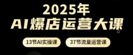 2025年AI爆店运营大课，13节AI实操课+37节流量运营课_泡桐学堂