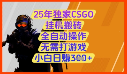 25年独家CSGO挂G搬砖，全自动操作，无需打游戏，小白日入3张+【揭秘】_泡桐学堂