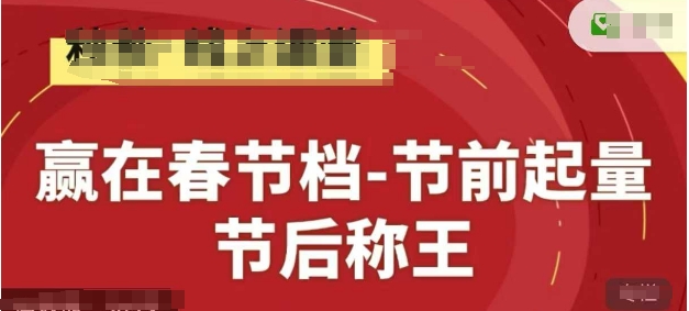 赢在春节档-节前起量，后称王，淘系精品线上系列课_泡桐学堂