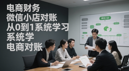 电商财务微信小店对账，从0到1系统学习电商对账_泡桐学堂
