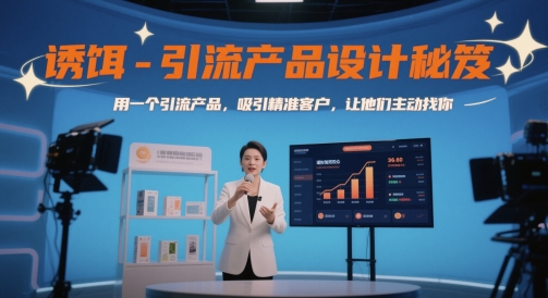 诱饵-引流产品设计秘笈，用一个引流产品，吸引精准客户，让他们主动找你_泡桐学堂