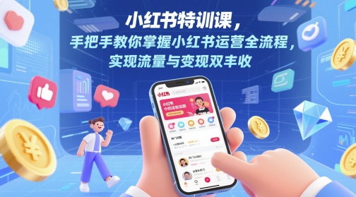 小红书特训课，手把手教你掌握小红书运营全流程，实现流量与变现双丰收_泡桐学堂