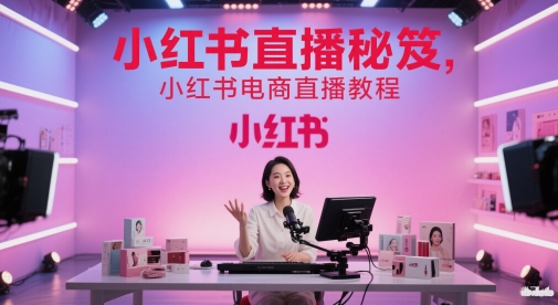 小红书直播秘笈，小红书电商直播教程_泡桐学堂