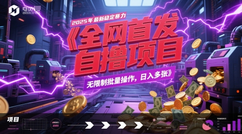 全网首发，2025年最新稳定暴力全自动自撸项目，无限制批量操作，日入多张【揭秘】_泡桐学堂