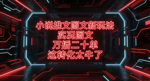 小说推文图文新玩法，实况图文，万播二十单，这转化太牛了！_泡桐学堂