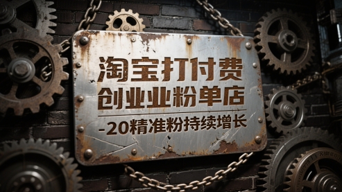 淘宝打付费创业粉单店每天稳定10-20精准粉持续增长【揭秘】_泡桐学堂
