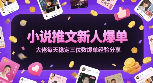 小说推文新人爆单大佬每天稳定三位数爆单经验分享_泡桐学堂