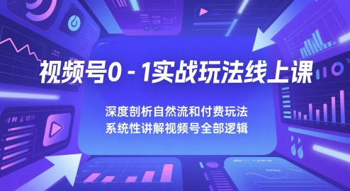 视频号0-1实战玩法线上课，深度剖析自然流和付费玩法，统性讲解视频号全部逻辑_泡桐学堂