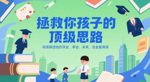 付费文章：拯救你孩子的顶级思路，彻底聊透他的学业、事业、未来，含金量满满_泡桐学堂