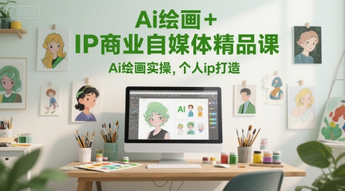 Ai绘画+IP商业自媒体精品课，Ai绘画实操，个人ip打造_泡桐学堂