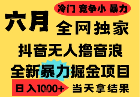 25年6月高爆抖音无人直播最新撸音浪掘金项目，小白可做，无脑日入1k+，门槛低可批量矩阵【揭秘】_泡桐学堂