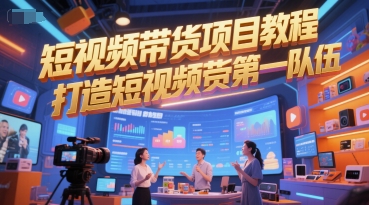 短视频带货项目教程，打造短视频带货第一队伍_泡桐学堂