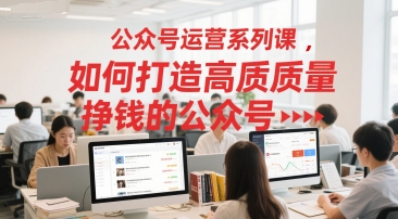 公众号运营系列课，如何打造高质量挣钱的公众号_泡桐学堂