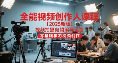全能视频创作人课程【2025新版】视频拍摄剪辑编导运营，零基础学习视频创作_泡桐学堂