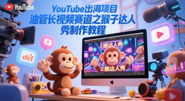 YouTube出海项目，油管长视频赛道之猴子达人秀制作教程_泡桐学堂